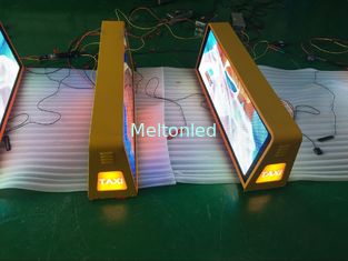 Easy installation taxi led advertising sign , wireless taxi top sign